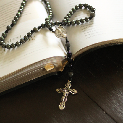 The Shield | Traditional Gemstone Rosary | Wedding Set Collection